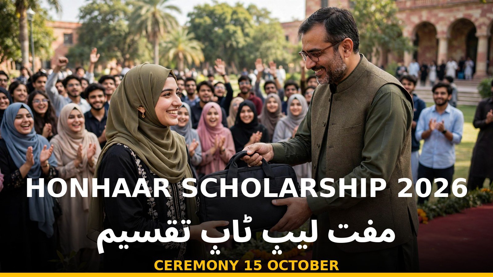 honhaar scholarship 2026 laptop distribution